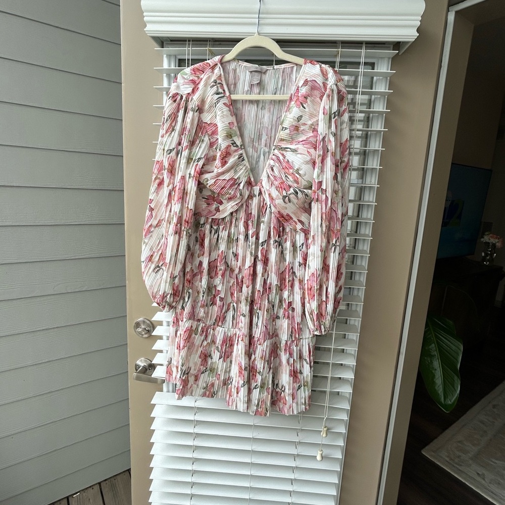 Floral Pink and White Women's Dress